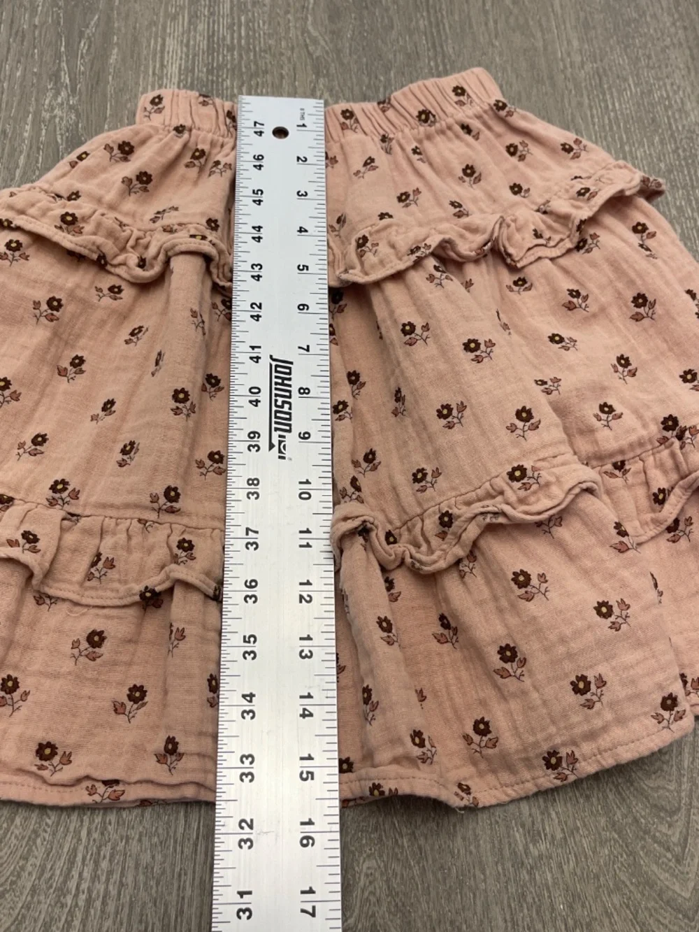 Rylee + Cru Midi Skirt Girls Toddler 2-3Y Midi Pink Ditsy Floral Tiered Cotton